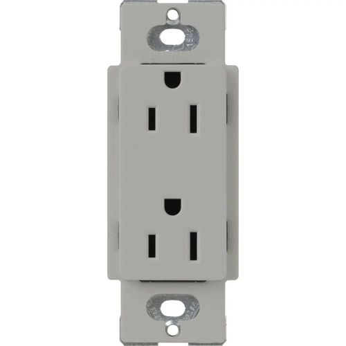 Main product image of Claro 15a Tamper Resistant Duplex Receptacle(Gray)