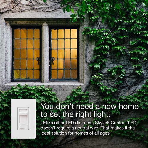 CTCL-153P-BR - Lutron CTCL-153P-BR - Skylark Contour LED+ Dimmer, 1