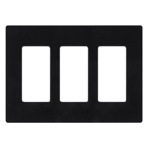 Main product image of Claro Wall Plate 3 Gang (Black)