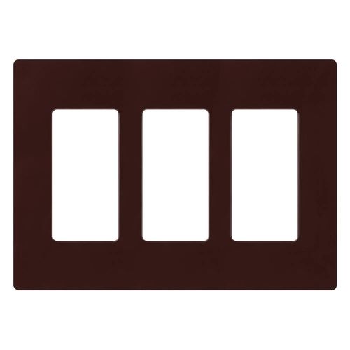 Main product image of Claro Wall Plate 3 Gang (Brown)