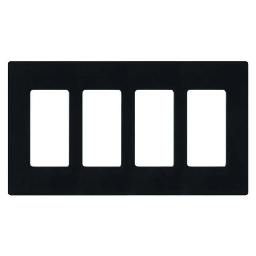 Main product image of Claro Wall Plate 4 Gang (Black)