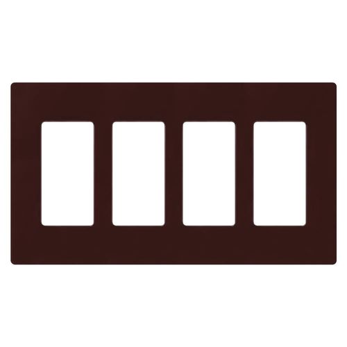 Main product image of Claro Wall Plate 4 Gang (Brown)