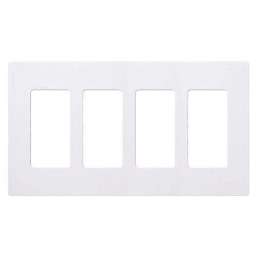 Main product image of Claro Wall Plate 4 Gang 12 Pack (White)