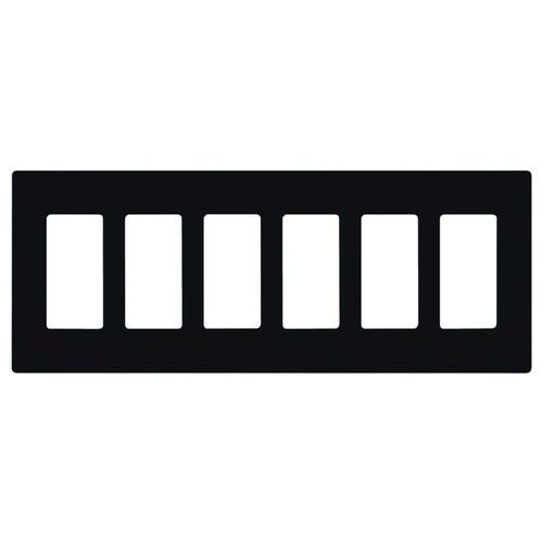 Main product image of Claro Wall Plate 6 Gang (Black)