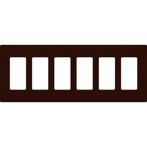 Main product image of Claro Wall Plate 6 Gang (Brown)