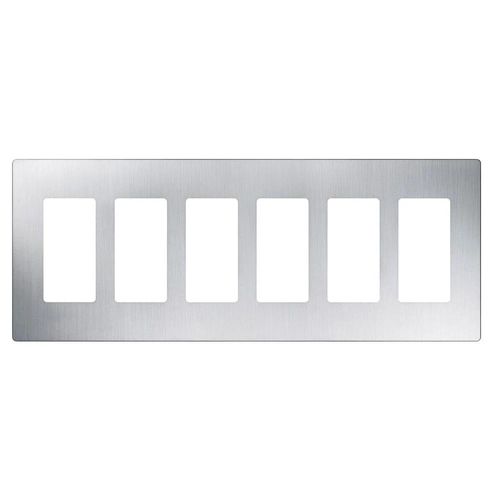 Main product image of Claro Wall Plate 6 Gang (Stainless Steel)