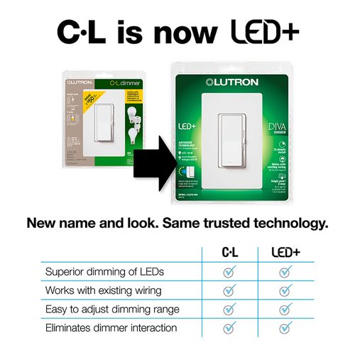 Main product image of Diva LED+ 3-Way Paddle & Dimmer Switch 150W (Brown)