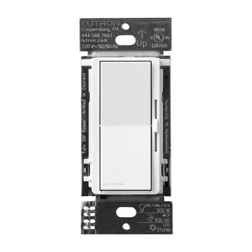 Main product image of Diva Smart ELV+ Dimmer Switch for Caseta Systems, 250W LED/400VA MLV/500W ELV, 120V, White
