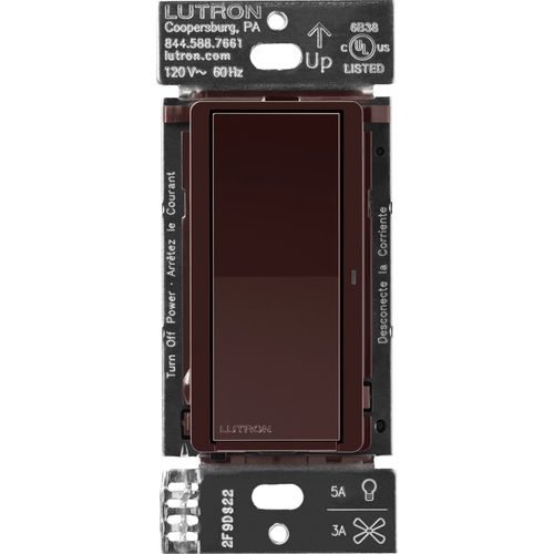 Main product image of Caseta Claro 3-Way Smart Paddle Switch 120V, 5A (Brown)