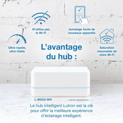Main product image of Caseta Claro 3-Way Smart Paddle Switch Light 120V, 5A (Almond)