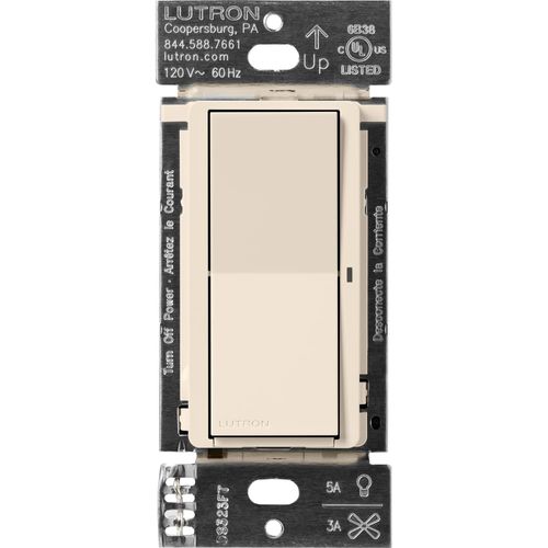 Main product image of Caseta Claro 3-Way Smart Paddle Switch Light 120V, 5A (Almond)