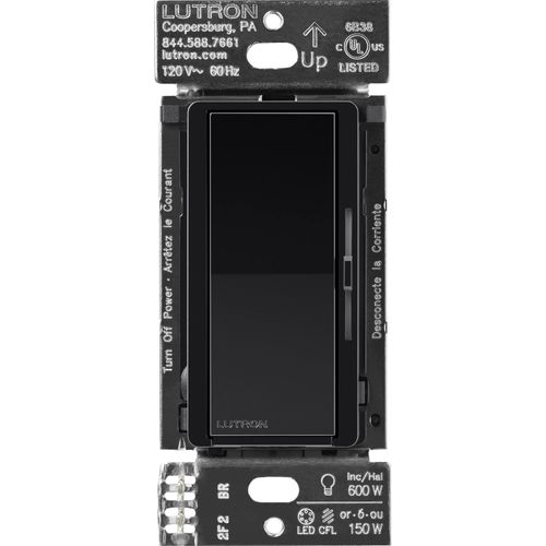 Main product image of Caseta Diva 3-Way Smart In-Wall Paddle & Dimmer Switch (Black) (120V)