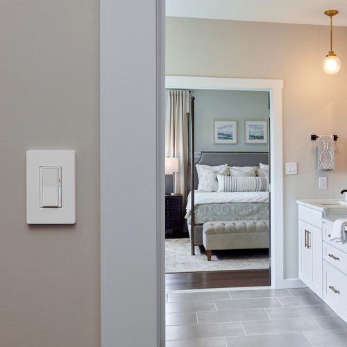 Main product image of Caseta Diva 3-Way Smart In-Wall Paddle & Dimmer Switch (Gray) (120V)