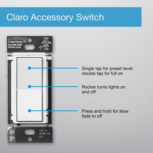 DVRF-AS-BR - Lutron DVRF-AS-BR - Caseta Claro Smart Accessory Switch ...