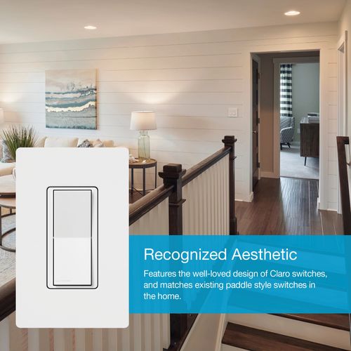 Main product image of Caseta Claro Smart Accessory Switch (Gray) (120V, 6A)