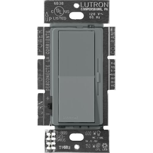 Main product image of Diva 1000VA(800W) 3-Way Magnetic Low-Voltage Dimmer w/ Locator Light (Slate)