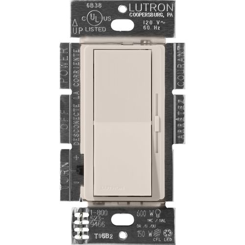 Main product image of Diva Fluorescent/LED Dimmer, 120-277V, 30mA, 0-10 VDC, 1 Pole 3-Way (Taupe)