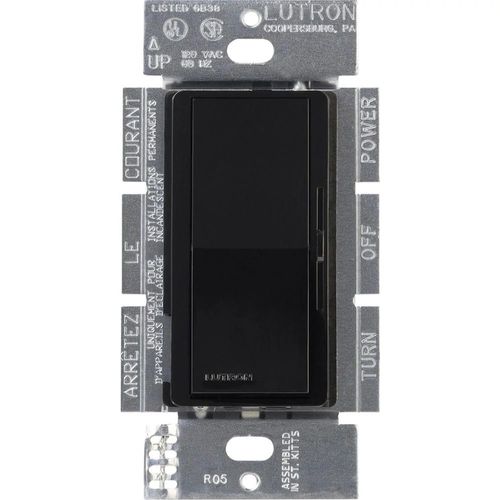 Main product image of Diva 0-10V fluorescent/LED Paddle & Dimmer Switch, 1 Pole 3-Way 120-277V, 8A (Black)