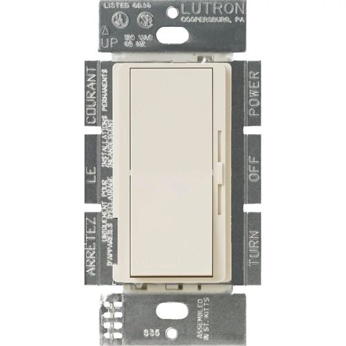 Main product image of Diva 0-10V fluorescent/LED Paddle & Dimmer Switch, 1 Pole 3-Way 120-277V, 8A (Light Almond)