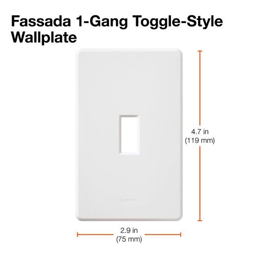 Main product image of Fassada 1-Gang Traditional Wall Plate (Almond)