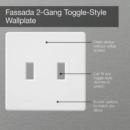 Main product image of Fassada 2-Gang Traditional Wall Plate (Almond)