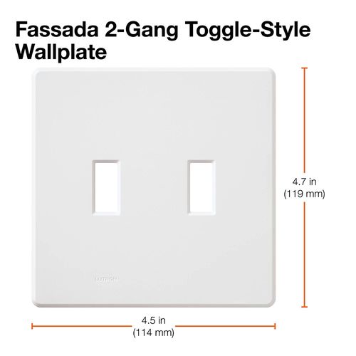 Main product image of Fassada 2-Gang Traditional Wall Plate (Ivory)