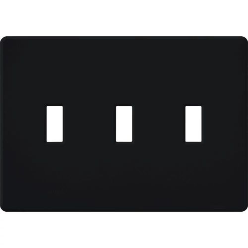 Main product image of Fassada 3-Gang Traditional Wall Plate (Black)