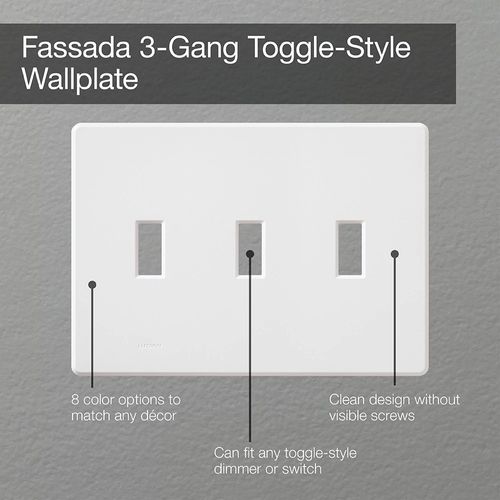 Main product image of Fassada 3-Gang Traditional Wall Plate (Light Almond)