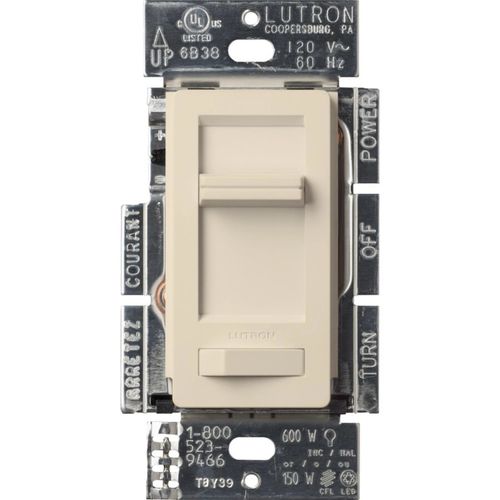 Main product image of Lumea 1 Pole 3-way LED Slide Dimmer Switch 150W LED/CFL (Light Almond)