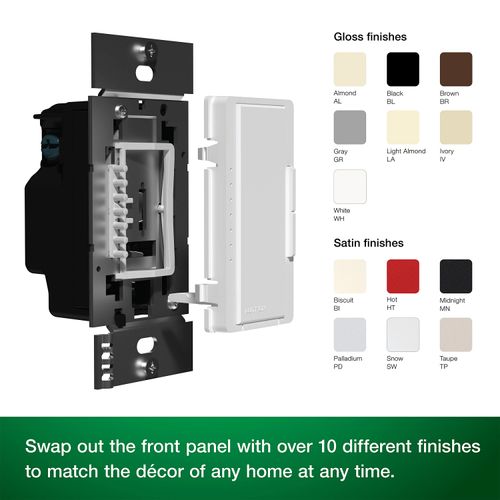Main product image of Maestro PRO LED+ Single-Pole 3-Way Dimmer Switch, 120V, 250W (Black)