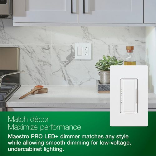 Main product image of Maestro PRO LED+ Single-Pole 3-Way Dimmer Switch, 120V, 250W (Hot)