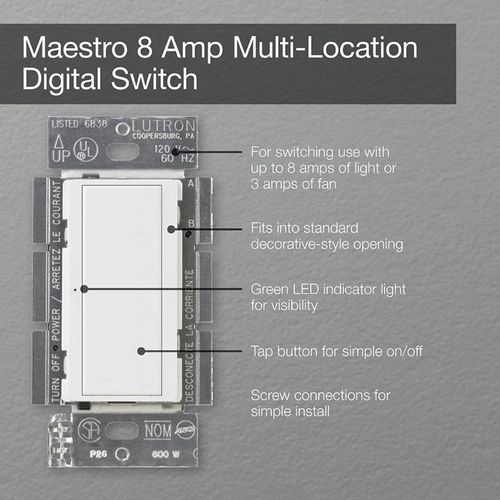 Main product image of MAESTRO Multi Location Switch 120V, 8A (Light Almond)