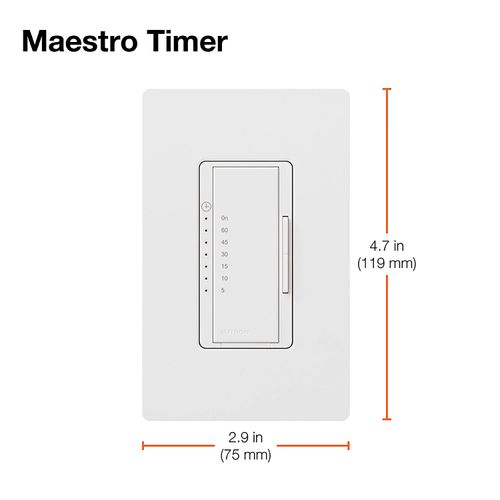 Main product image of Maestro Timer Switch for Dimmable LED Bulbs, Multi-Location, 120V, 5A (Light Almond)