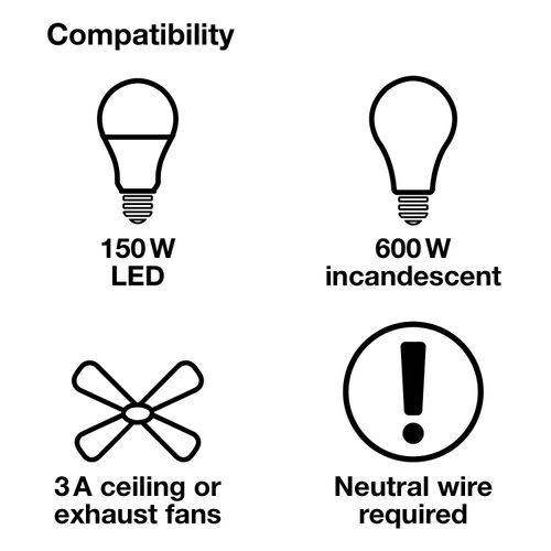 Main product image of Maestro Timer Switch for Dimmable LED Bulbs, Multi-Location, 120V, 5A (Light Almond)