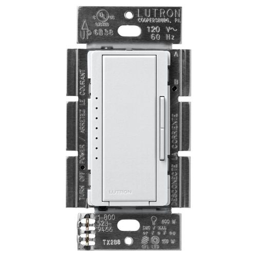Main product image of Maestro LED+ Single-Pole 3-Way Multi-Location Dimmer Switch, 120V, 150W (Palladium)