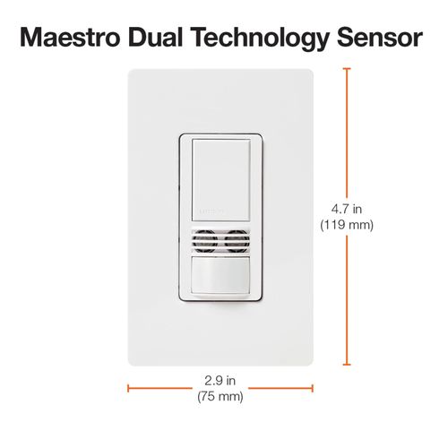 Main product image of Maestro Dual-Tech Occupancy Sensor Switch, 6A 1 Pole (Almond)