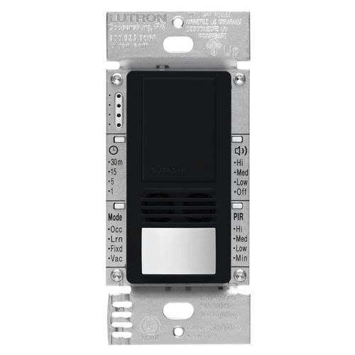 Main product image of Maestro Dual-Tech Vacancy Sensor Switch, 6A 1 Pole (Black)