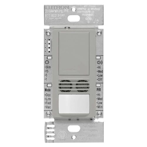 Main product image of Maestro Dual-Tech Vacancy Sensor Switch, 6A 1 Pole (Gray)