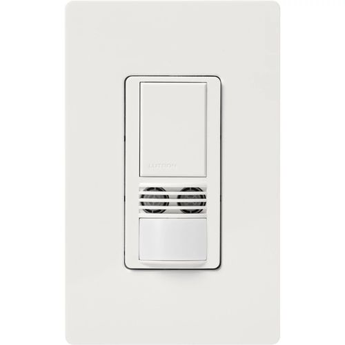 Main product image of Maestro Dual-Tech Vacancy Sensor Switch, 6A 1 Pole (Snow)