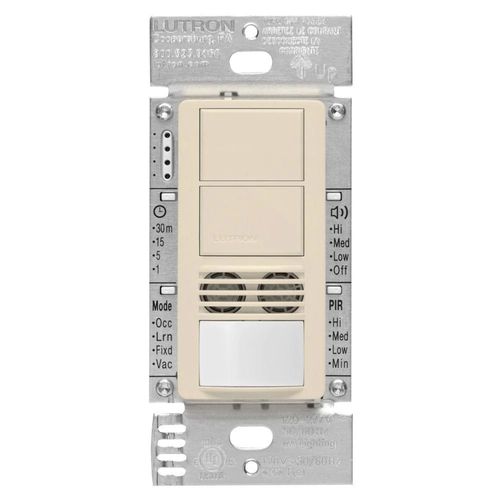 Main product image of Maestro Dual-Tech Occupancy Sensor Switch, 6A 2 Pole (Light Almond)