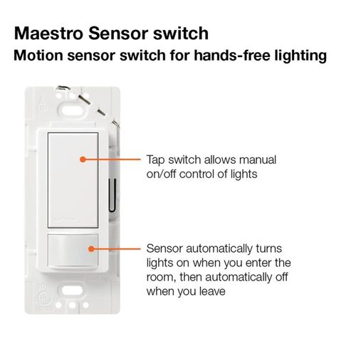 Main product image of Maestro 1 Pole Occupancy Sensor Switch, 120V, 2A (Brown)