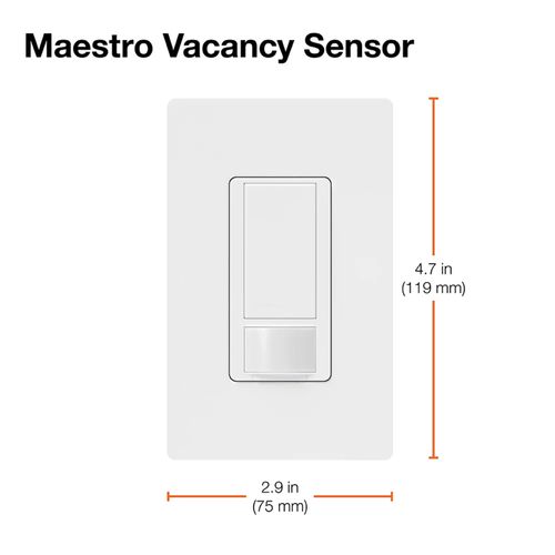 Main product image of Maestro 1 Pole Vacancy Sensor Switch, 120V, 2A (Hot)