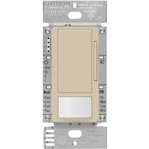 Main product image of Maestro 0-10V Vacancy Dimmer Sensor Switch, 120V, 8A (Taupe)