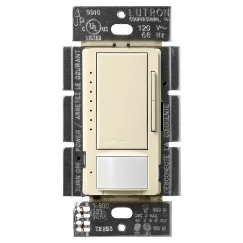 Main product image of Maestro LED+ Motion Sensor/Dimmer Switch, 150W LED 1 Pole, Multi-Location (Almond)