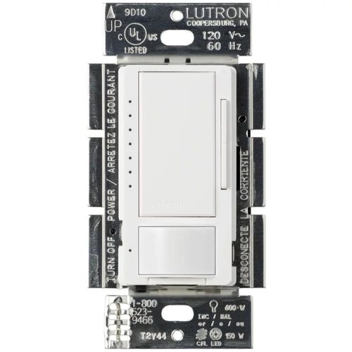 Main product image of Maestro LED+ Occupancy Sensor/Dimmer Switch, 150W LED 1 Pole, Multi-Location (White)
