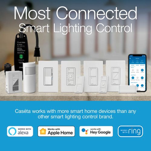 Main product image of Caseta Wireless In-Wall 3-Way LED Dimmer PRO Switch (Black) (120V, 250W)