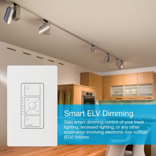 Main product image of Caseta Wireless In-Wall ELV+ Neutral Wire Dimmer Switch (Black) (120V, 500W)