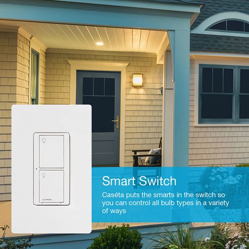 Main product image of Caseta Wireless In-Wall 3-Way 2-Wire Smart Switch 5A, 120/277V (Ivory)