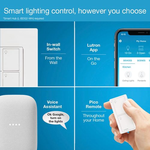 Main product image of Caseta Wireless In-Wall 3-Way 2-Wire Smart Switch 5A, 120/277V (Ivory)