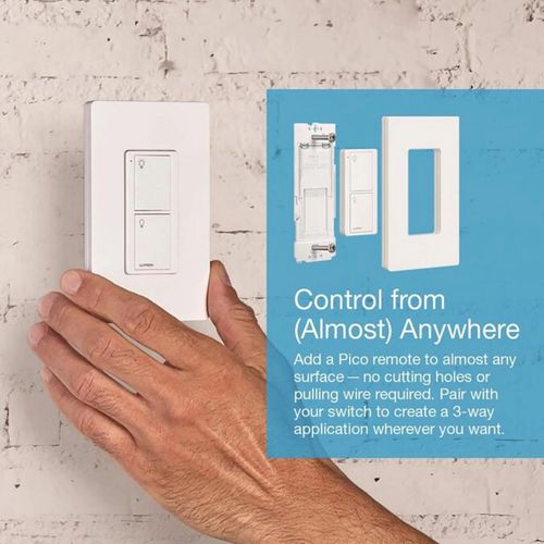 Main product image of Caseta Wireless In-Wall 3-Way 2-Wire Smart Switch 5A, 120/277V (Ivory)